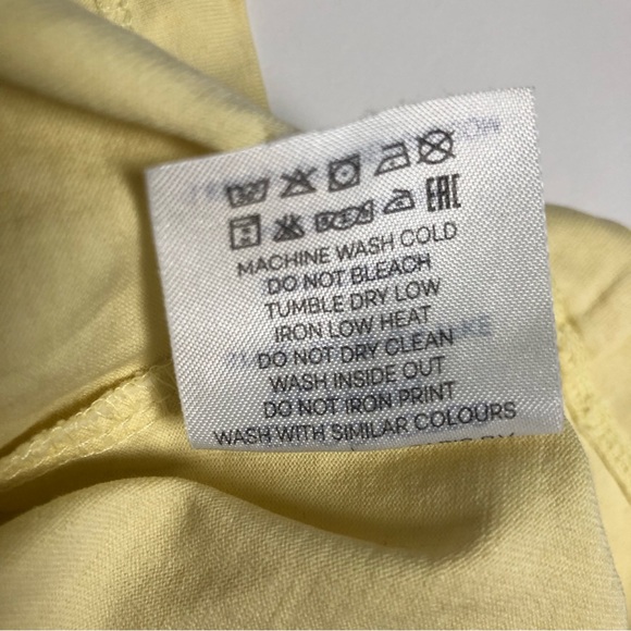 Les Coyotes De Paris Long Sleeve Pale Yellow Graphic T-Shirt Pastel size Small - Picture 10 of 10